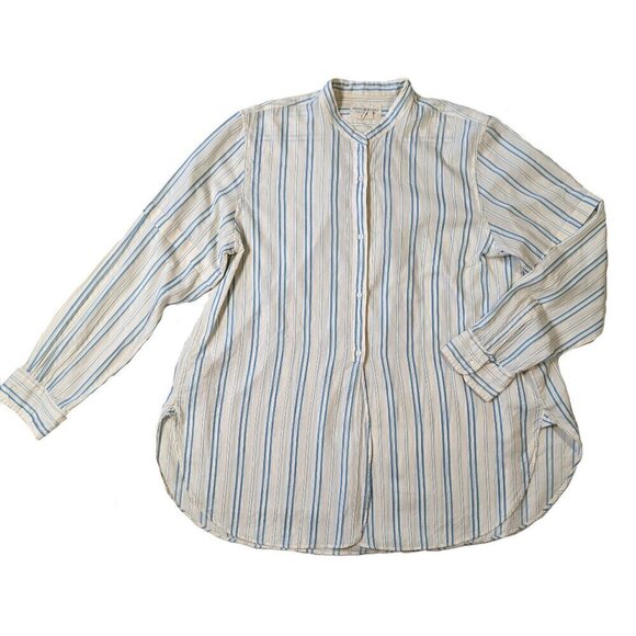 Denim & Supply Shirt with Aqua Stripes - Picture 1 of 4